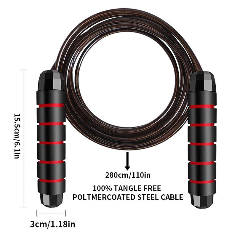 Steel Skipping Rope Adjustable Exercise Rope Home Fitness Training Sports Equipment - Explode Shop 